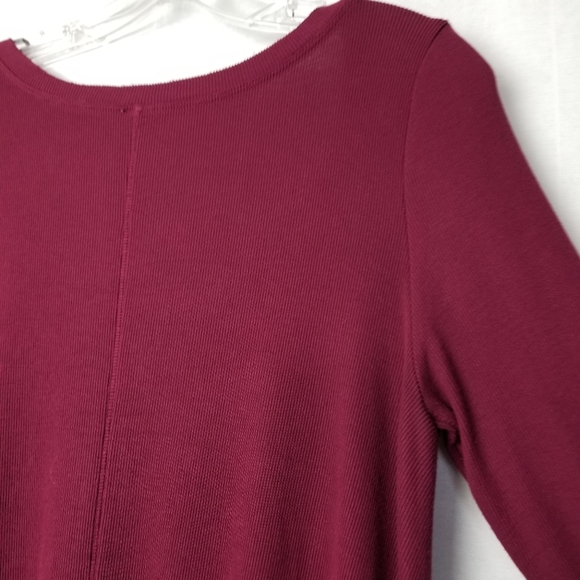 Free People Burgundy January Scoop Neck Jersey Swing Tunic Top Small - Picture 11 of 13